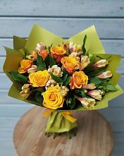 Букет цветов из:  Альстромерии и Розы в Кольцово