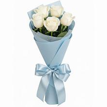 Букет 5 Белых роз Проуд в Кольцово