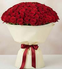 Букет 101 Красная роза Милано в Кольцово