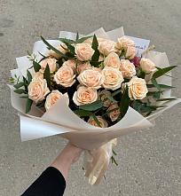 Букет Кремовые розы Латте в Кольцово