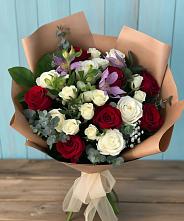 Букет цветов из:  Розы и Альстромерии в Кольцово
