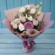 Букет цветов из:  Розы и Лизиантусы в Кольцово