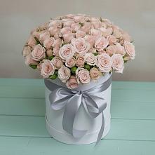 Цветочная композиция из Розы в шляпной коробке #REPLACE_PRED# Кольцово