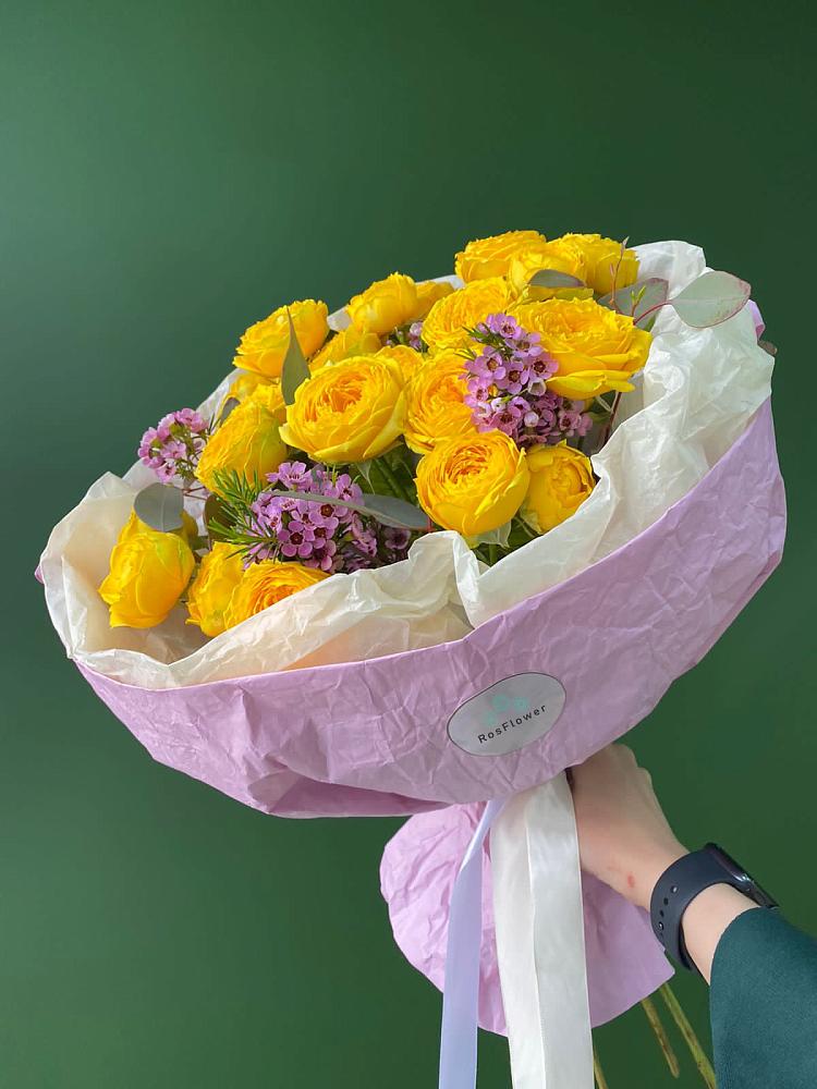 Кустовые желтые розы в Кольцово Букет Кустовые желтые розы в Кольцово