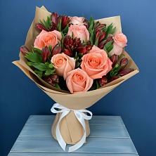 Букет цветов из:  Розы и Альстромерии в Кольцово