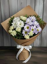 Букет цветов из:  Хризантемы и Розы #REPLACE_PRED# Кольцово