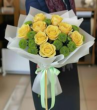 Букет цветов из:  Хризантемы и Розы в Кольцово