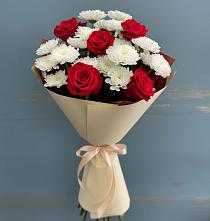 Букет цветов из:  Розы и Хризантемы в Кольцово