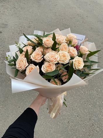 Букет Кремовые розы Латте в Кольцово