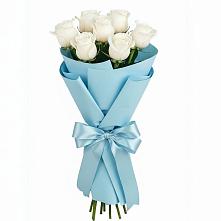 Букет 7 белых роз Проуд в Кольцово