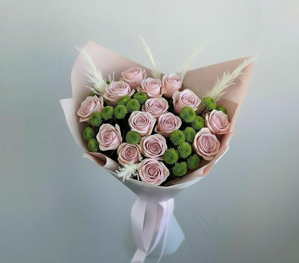 Букет цветов из: Розы и Хризантемы в Кольцово