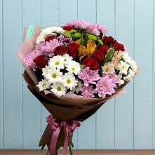Букет цветов из:  Розы, Хризантемы и Альстромерии в Кольцово