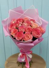 Букет 15 Розовых роз Равель #REPLACE_PRED# Кольцово