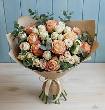 Букет цветов из:  Альстромерии и Розы #REPLACE_PRED# Кольцово