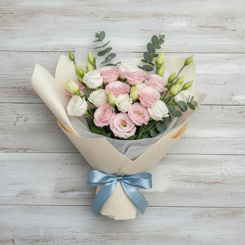 Букет цветов из: Лизиантусы в Кольцово